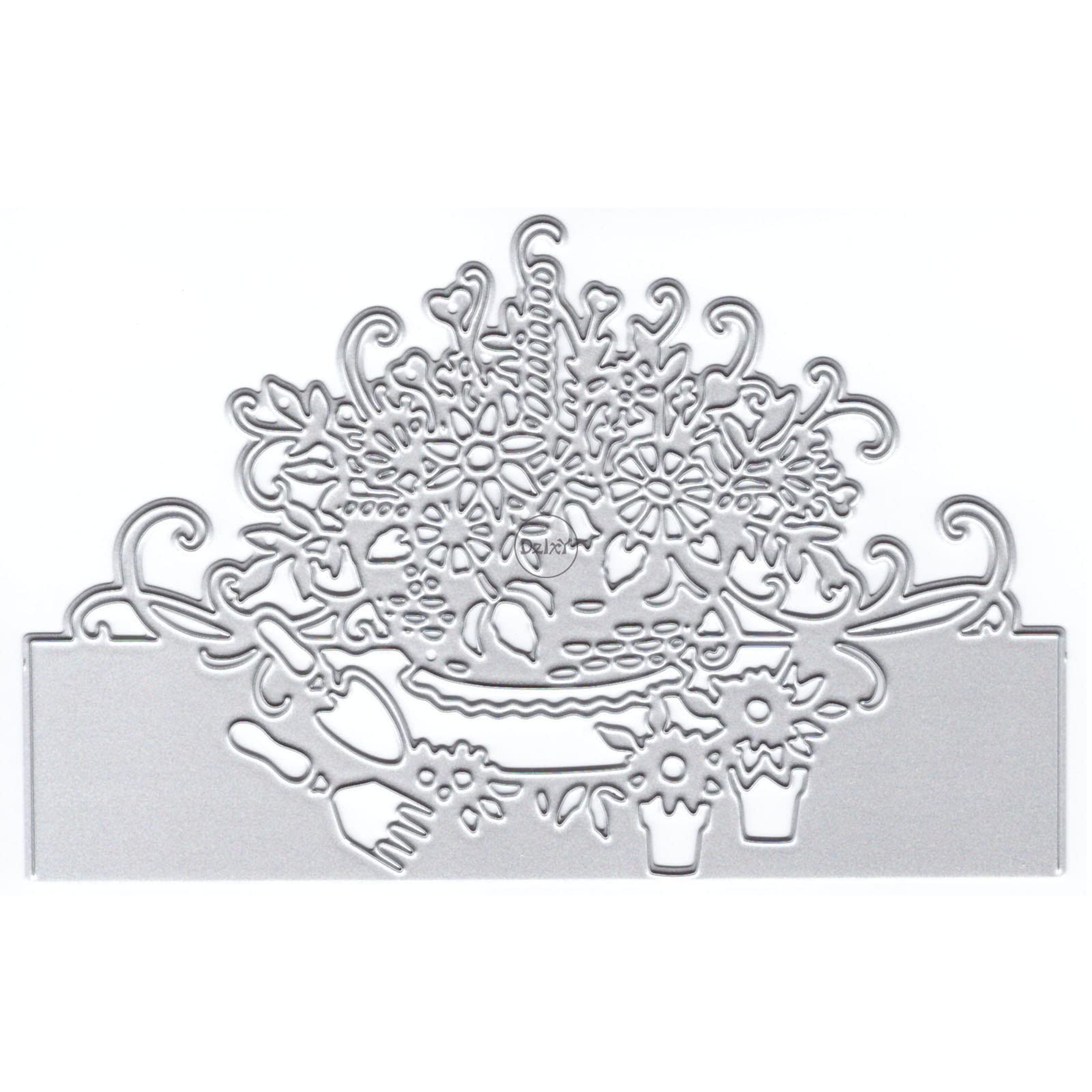 DzIxY Beautiful Flower Pattern Lace Border Metal Cutting Dies for Card Making Kit Embossing Paper Die Cuts Sets Scrapbooking Machine Stencils Storage Pockets Supplies — image 1