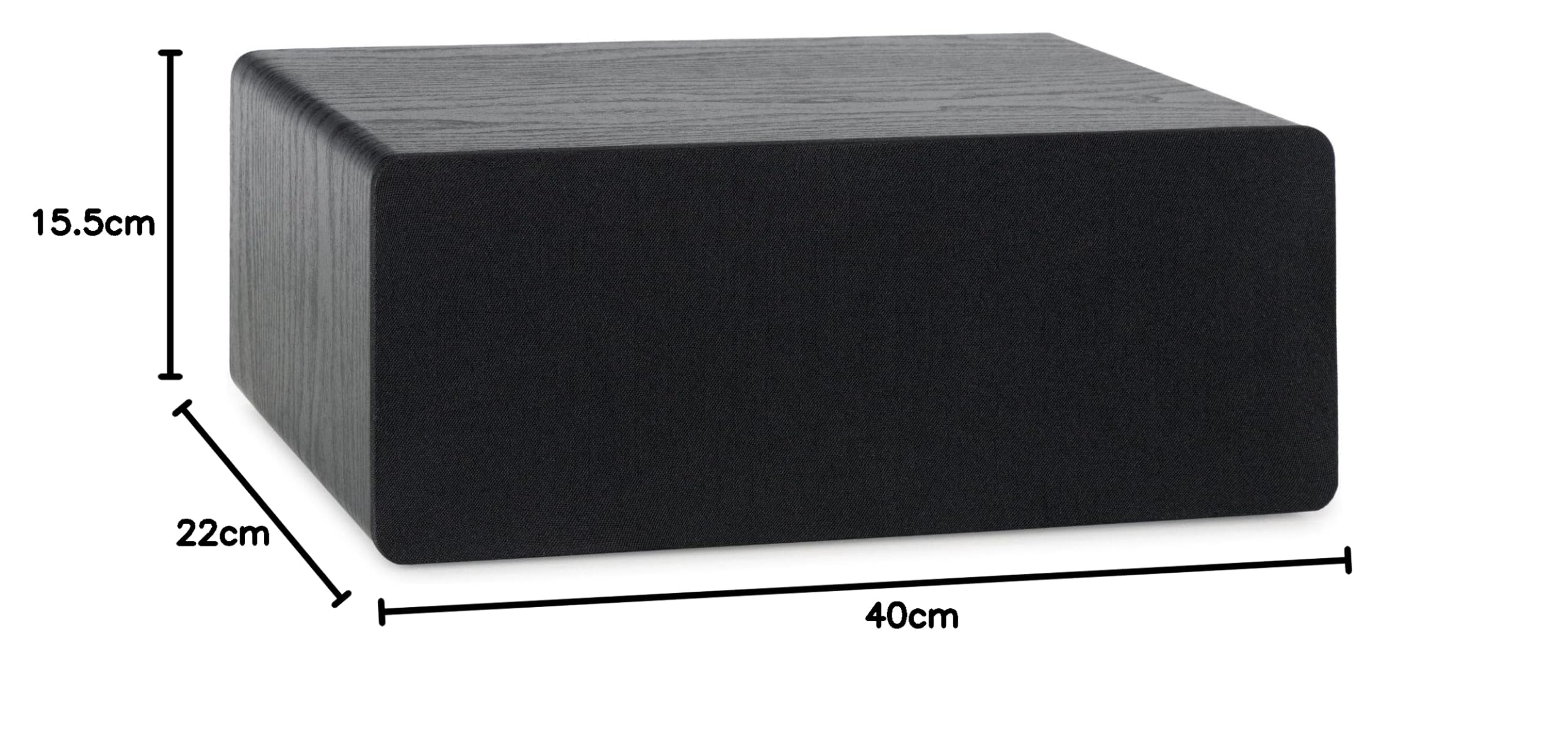 McGrey CS-440 BK Regal Lautsprecher - Multifunktions Satelliten HiFi Box für Surround-System, Musik und Heimkino - 2-Wege Full-Range Center Lautsprecher mit 40W RMS Leistung - Schwarz