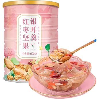 Ren Powder, 17.6 oz 500 g, Boiled Water, Various Ingredients, Tummy Substitute Diet, Rich Nutrition, Red Dates Silver Ear Powder, Easy and Fast Eat, Breakfast, Food, Melon, Chinese Sweets, Nuts, Red Dates, Silver Ears, Lencon, Chinese Food 2 Cans