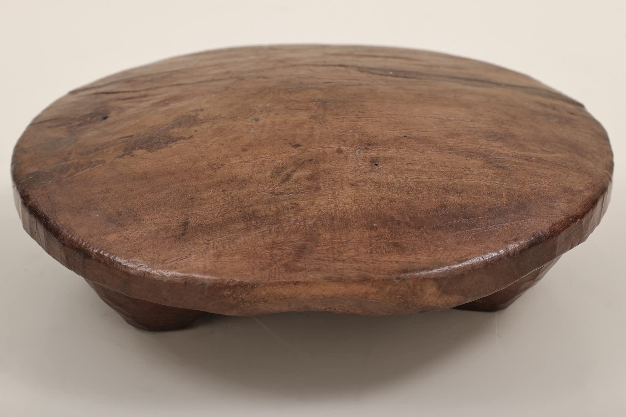 Buy 7" Small Wooden Circular Shape Pedestal Wood Pedestal Handmade