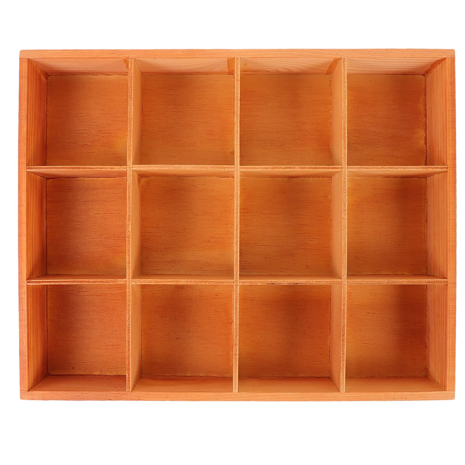 Boîte de rangement en bois à 12 compartiments pour petits objets