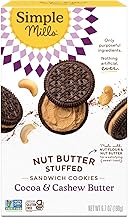 Simple Mills, Cocoa Cashew Crème Sandwich Cookies - Gluten Free, Vegan (Pack of 1)