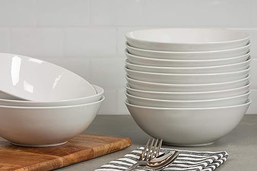 Miniatura 3 de 10 Strawberry Street 7" Catering Coupe - Cuenco para cereales, juego de 12, color blanco