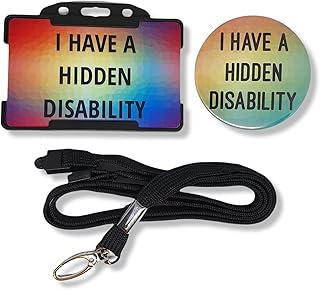 Hidden Disability ID card with Lanyard and x1 large badge - Hidden Disability ID Card - Lanyard - Disability Awareness