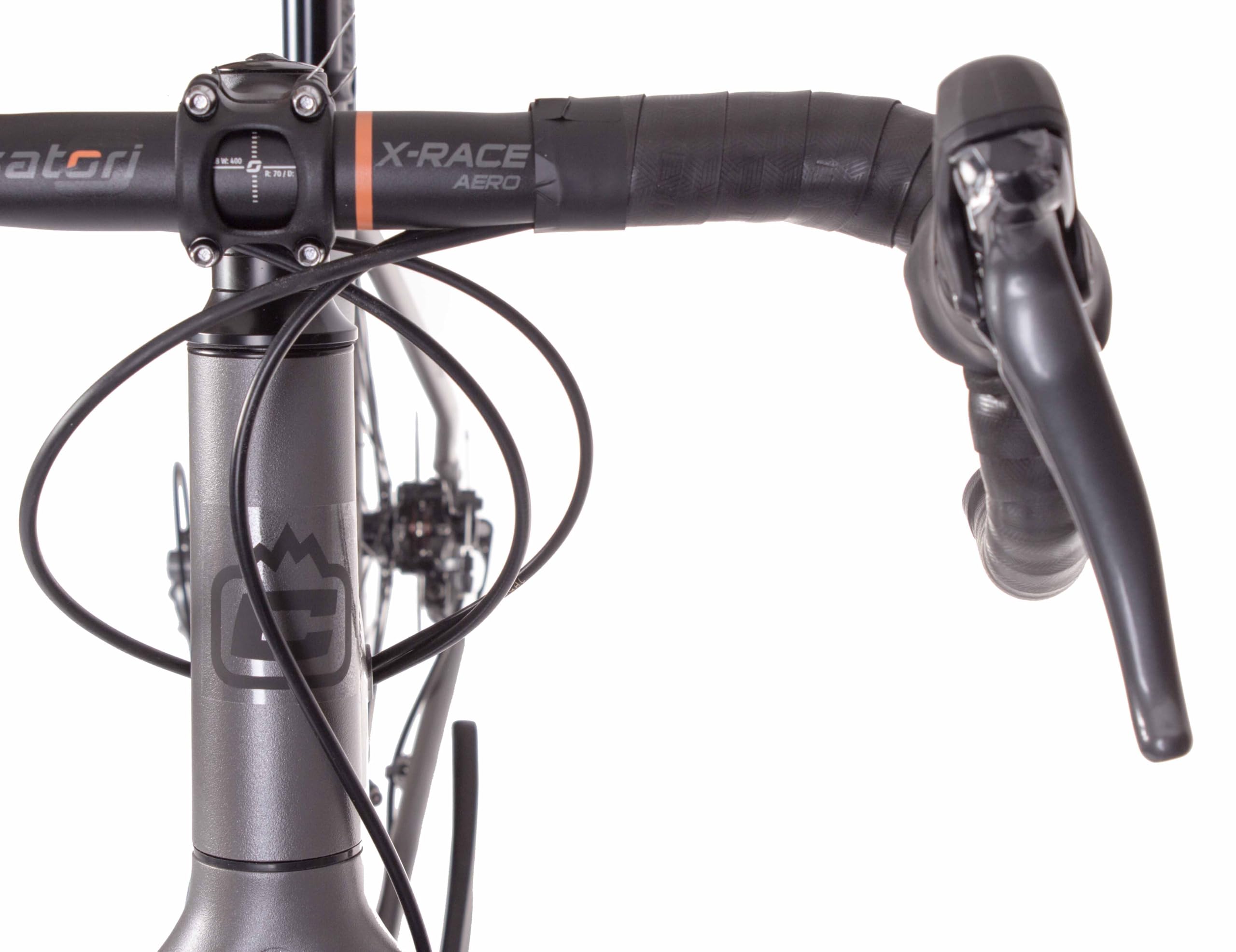 Gravel Aluminium-Rennrad mit Shimano Claris 2 x 8 Gängen, 700 x 40 C, Grau