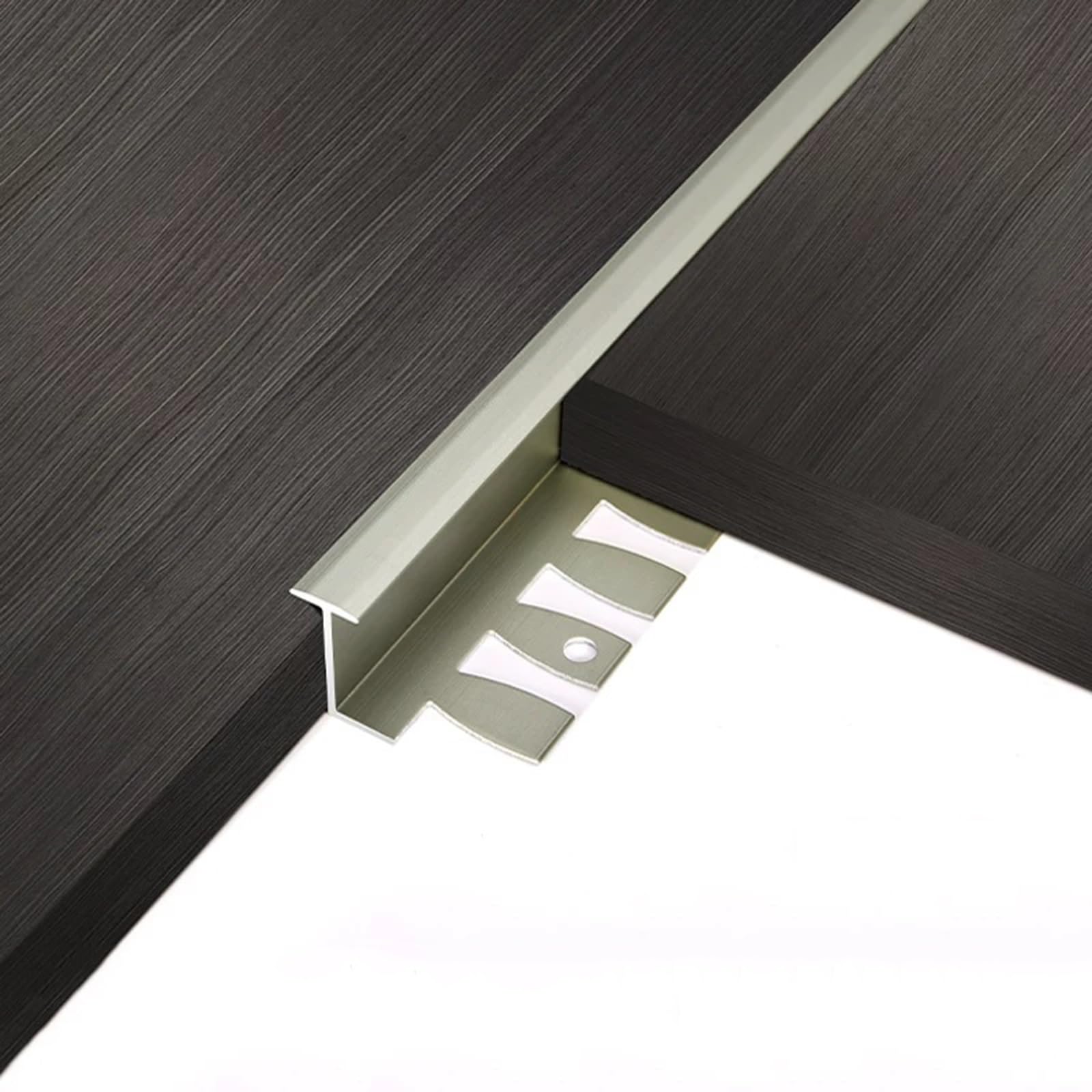 Perfil En T De Aluminio Transición De Suelos, 90 Cm × 3 Unidades; Remate Para Baldosas, Madera Y Laminados — Rellena Huecos(Matte Champagne,8.5mm*90cm)