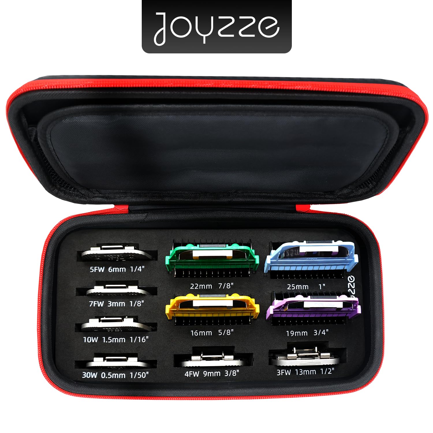 JOYZZE Complete Grooming Bundle Plus - A Series 6 Blades (3FW-#30W) & 4 Wide Metal Combs (16mm-25mm) for Professional Pet Grooming - Premium Quality Clipper Blades for Dog Grooming