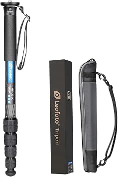 Leofoto MP-365C 69" 5-Section Carbon Fiber Portable Monopod, Lightweight Professional Camera Support for DSLR Cameras and Lenses,Max Load 37.47lb/17kg