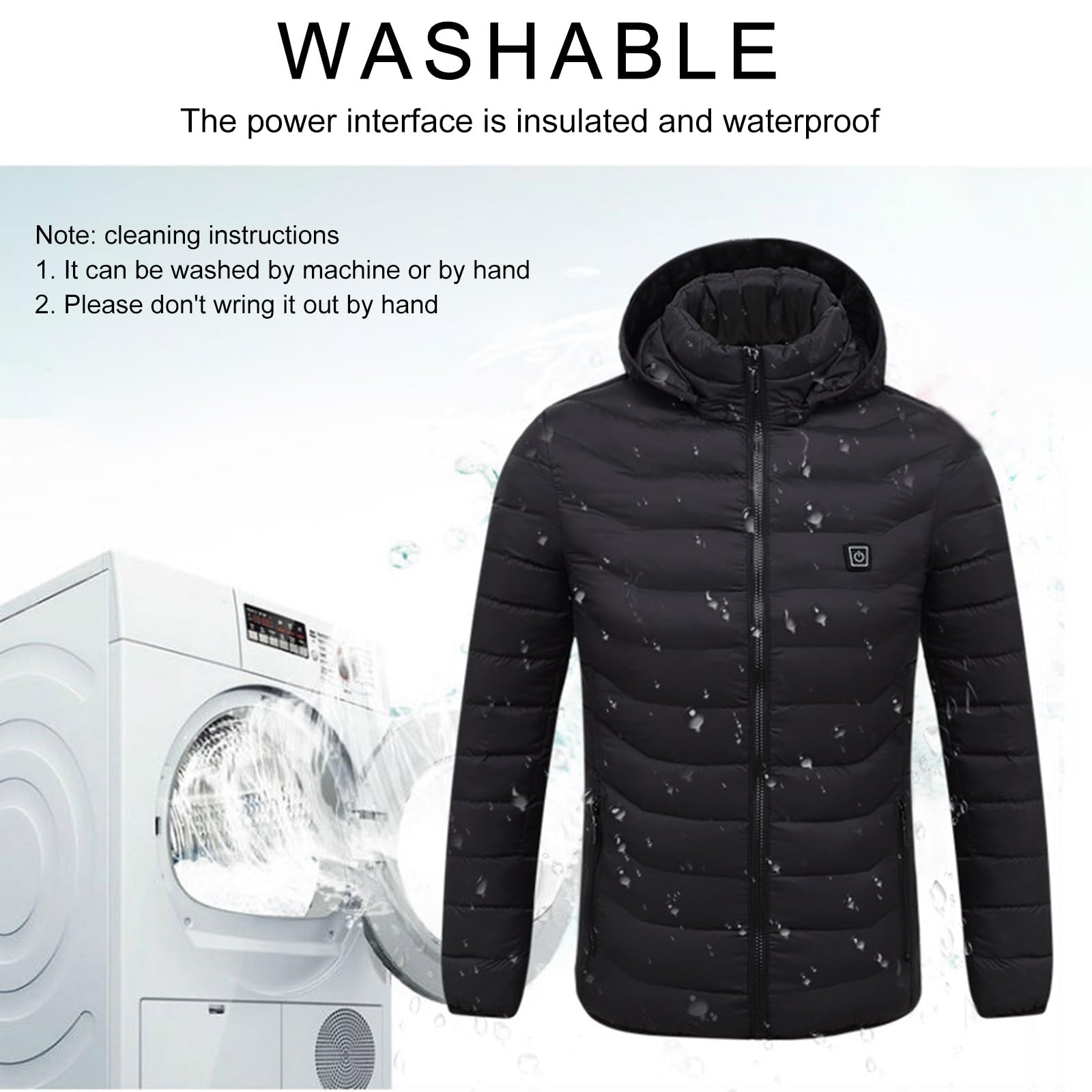 Cappotto Riscaldante Elettrico Impermeabile Inverno Outdoor Giacche 3 Livelli Uomo Riscaldato per Campeggio Inverno Riscaldato