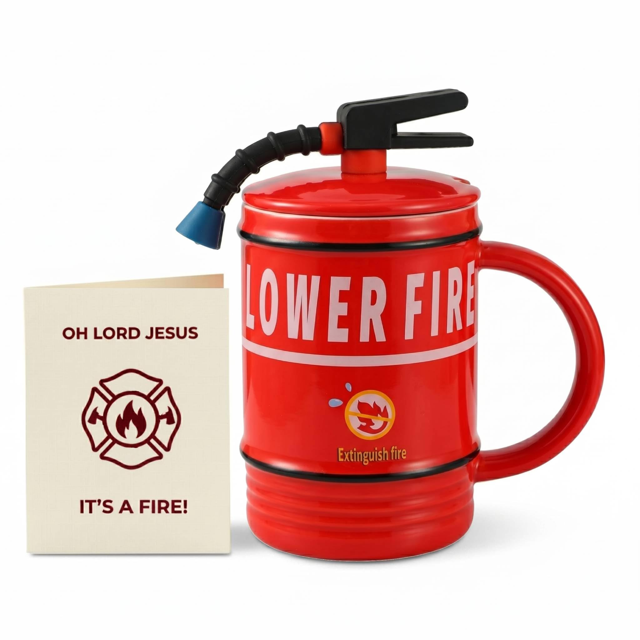 View 1 of [MISSING LID] Fire Extinguisher Mug with Lid and Spoon
