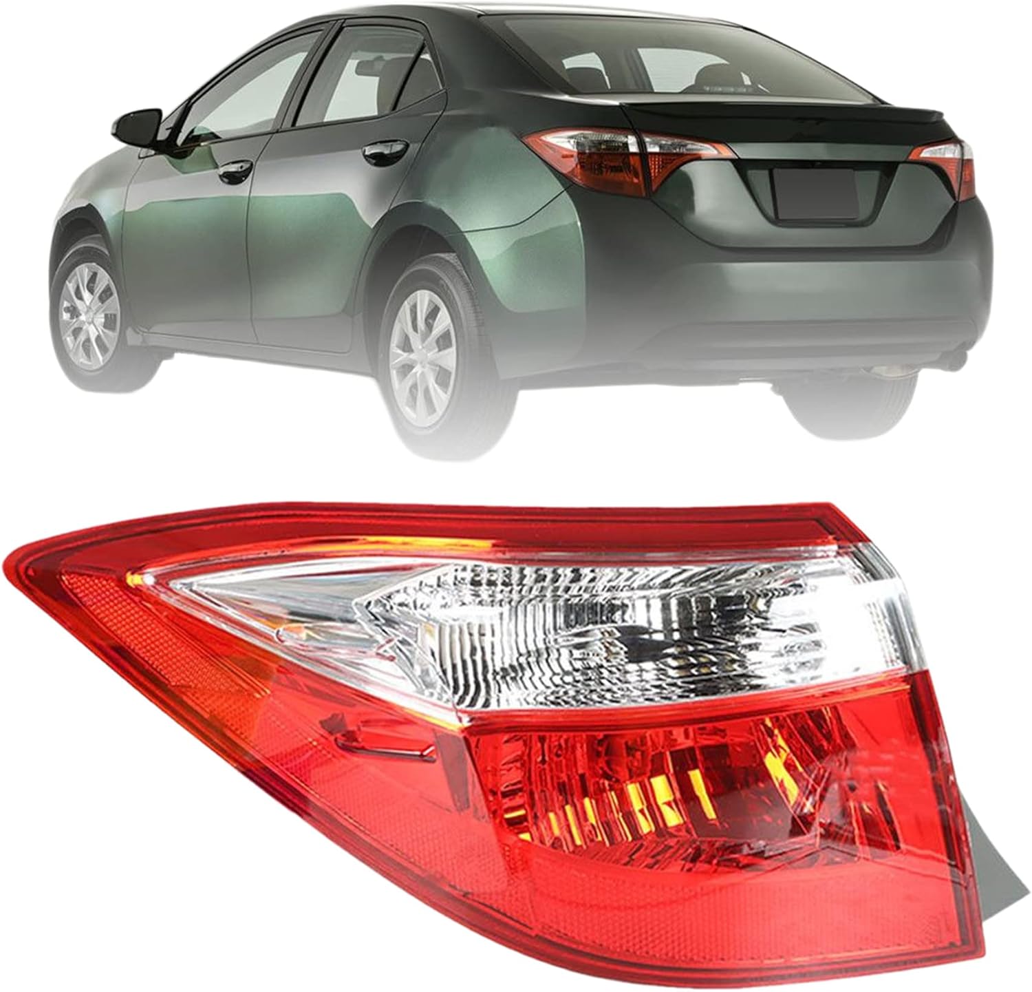 WFLNHB Outer Left Tail Light Assembly for Toyota Corolla 2014–2016