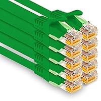 1aTTack.de - 10 cavi di rete Cat7 da 0,5 m, Cat.7 Ethernet
