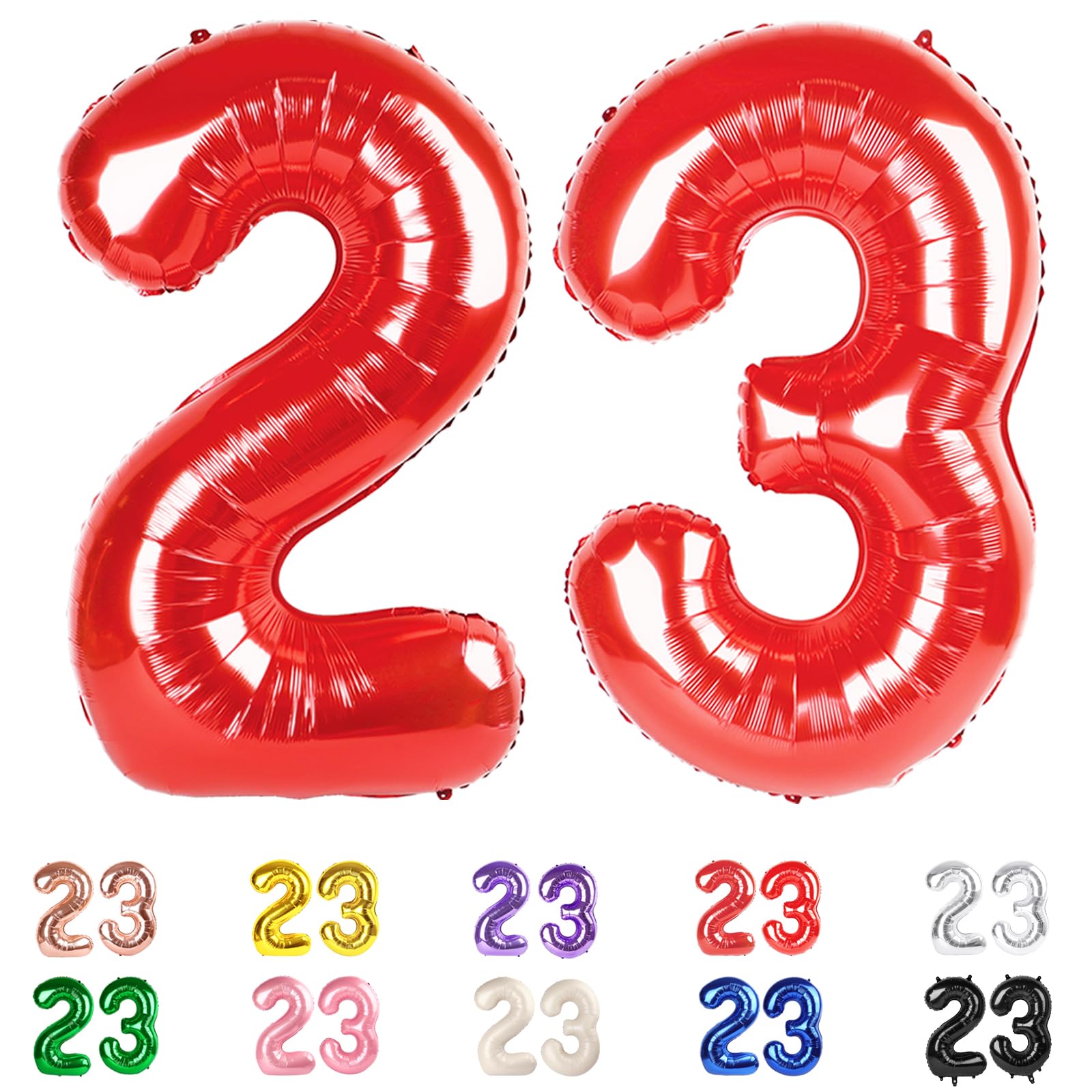 23 Balloon Numbers, 23rd Birthday Decorations, Number 32 Balloons 40 In Red 32nd Birthday Party Decoration Balloons for Engagement, Wedding,