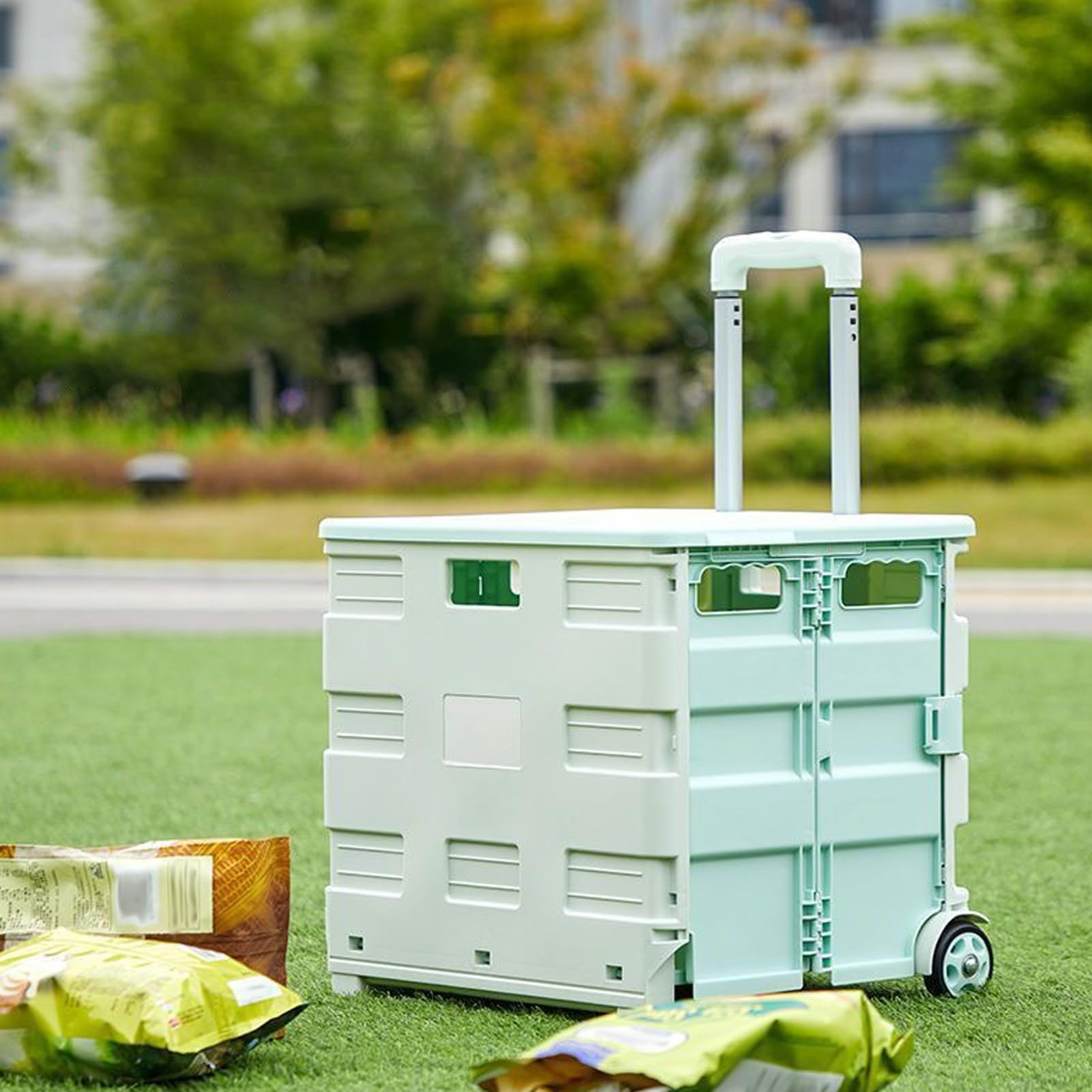 Carrello della Spesa Manico In Lega Pieghevole Ad Alta Resistenza | Carrello Utilitario per la Spesa con Ruote per Casa Giardino Campeggio Pesca Picnic Viaggi Trasporto e Trasloco