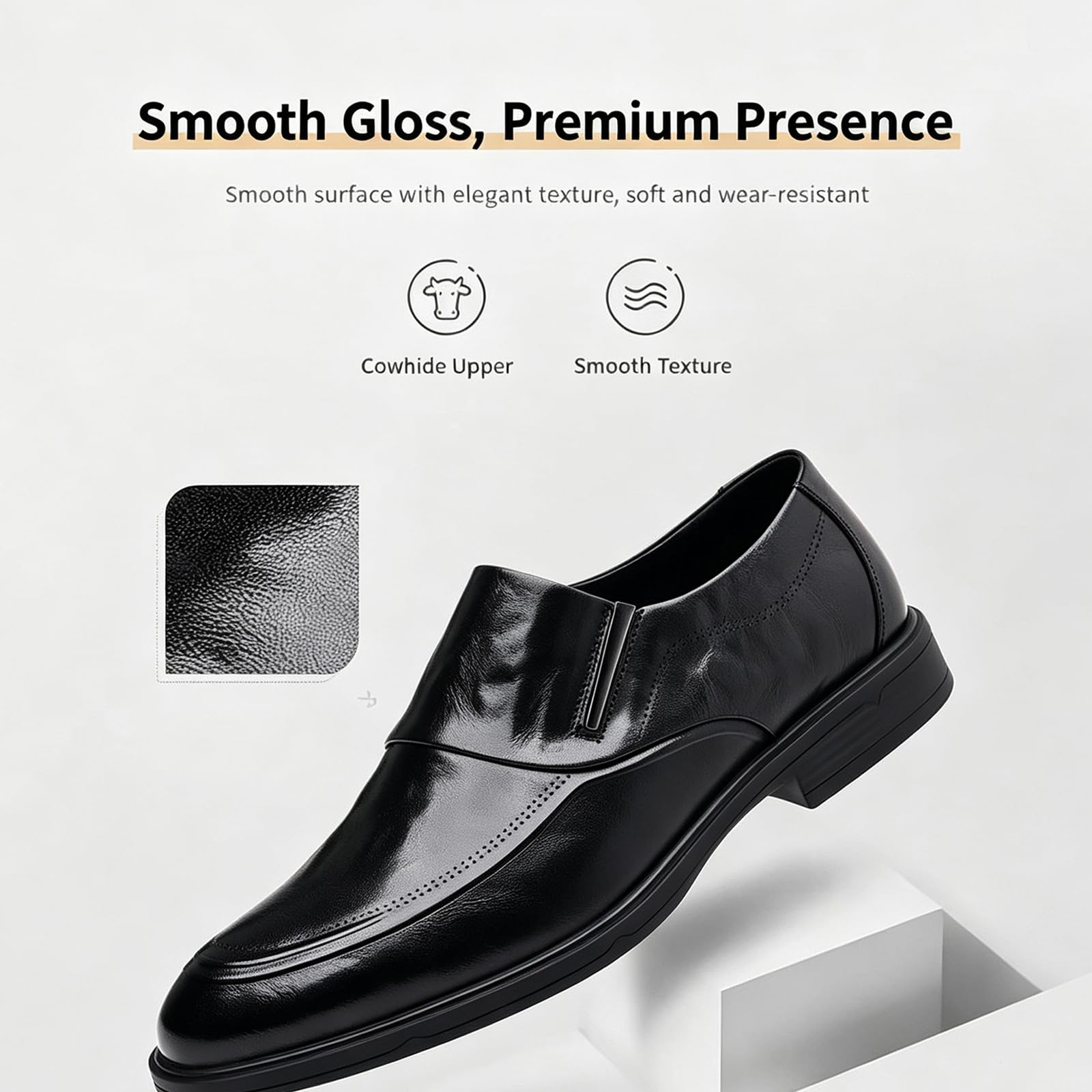 Mocassini da Uomo in Pelle a Punta Scarpe Eleganti Slip-On