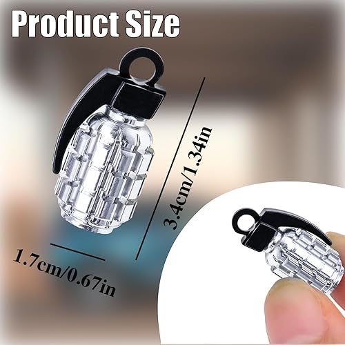 Miniatura 3 de MEAJOO 4 tapones de válvula de neumático de granada cromada, tapas de válvula de neumático de acero inoxidable para automóviles, camiones, SUV,