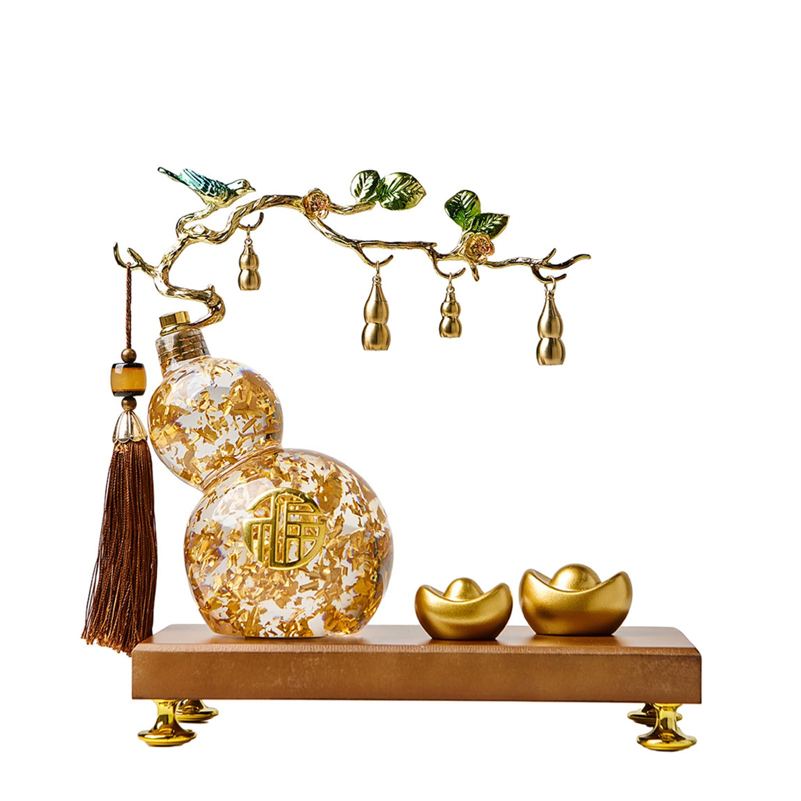 Hhhxkkuu Handcrafted Gourd Wealth Ornament (10.4 x 4.9 x 8.7 In)