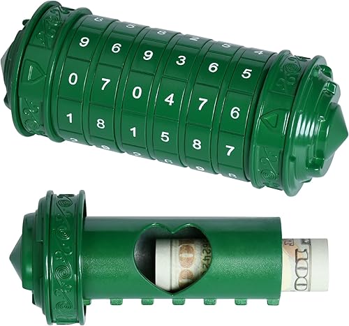 Miniatura 12 de Da Vinci Code Numeric Cryptex Caja de Rompecabezas de Dinero para Regalo en Efectivo, Caja de Joyería con Compartimento Oculto, Regalo Único de