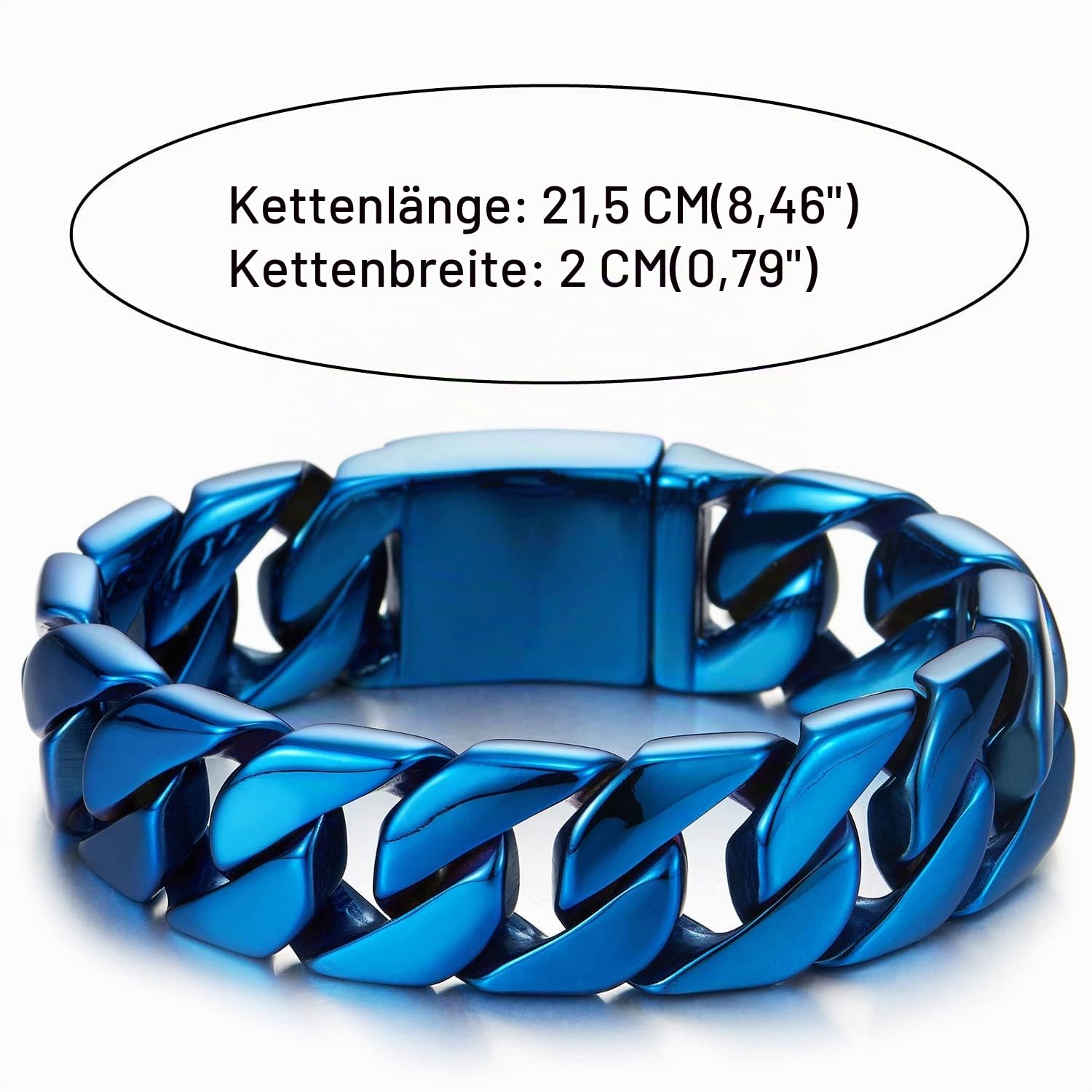 COOLSTEELANDBEYOND Große Maskulinen Stil Edelstahl Panzerkette Herren Armband