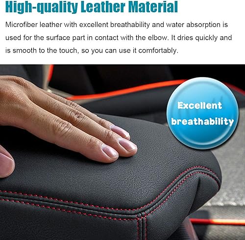 Miniatura 5 de LEXLEY Funda para reposabrazos para consola central, impermeable, antiarañazos, de piel, para Nissan Sentra 2020, 2021, 2022, 2023, 2024, costuras