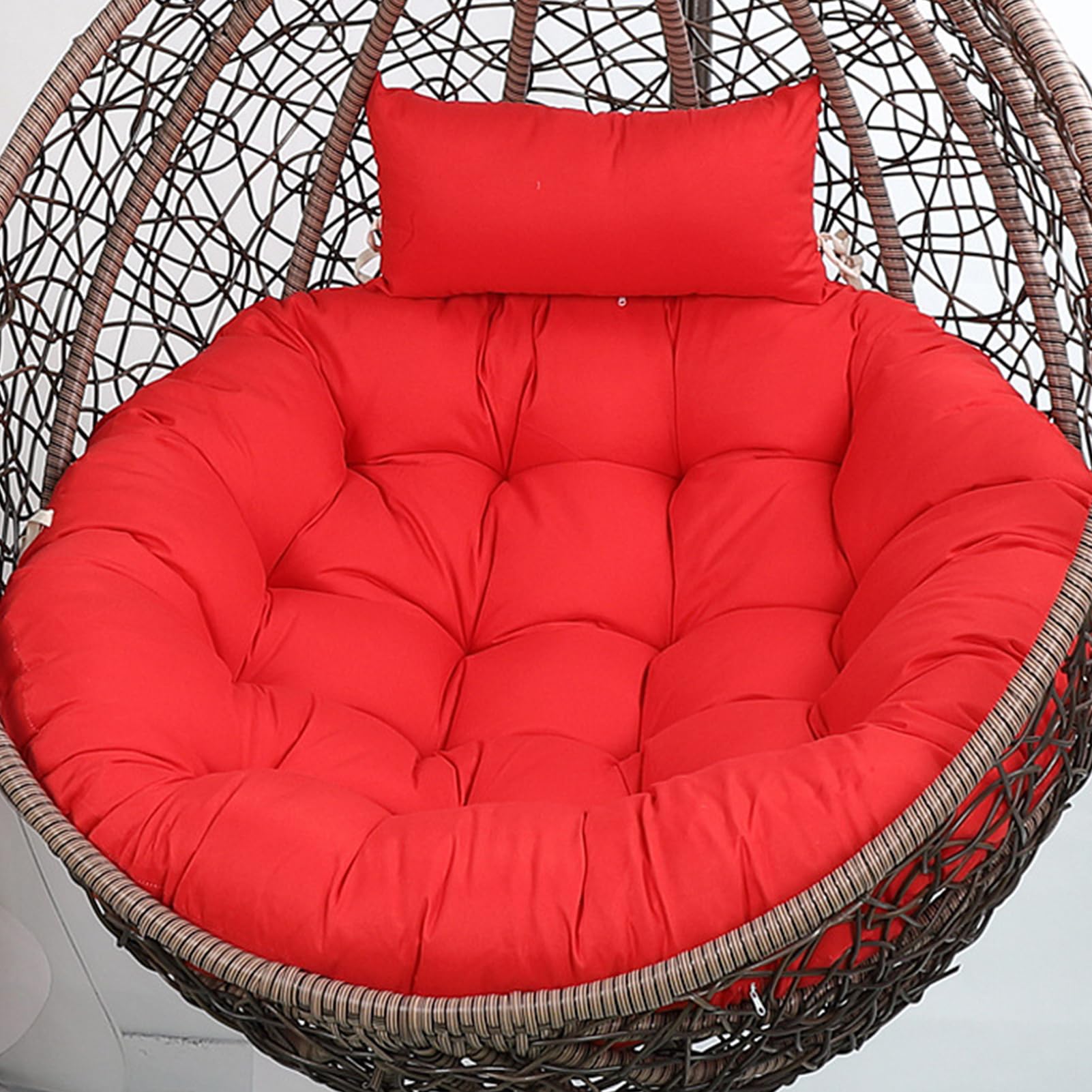 Aocase No08 Egg Chair Cushion With Headrest Pillow, Soft Removable Swing Pad Hanging Chairs, Hammock Chairs Pads, And Hanging Basket Cushions Replacement For Outdoor Indoor,,110Cm