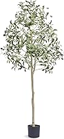 VEVOR 5FT Artificial Olive Tree - Lifelike Faux Potted Plant with PE Material, Anti-Tip Base for Indoor Outdoor Home Office Decor