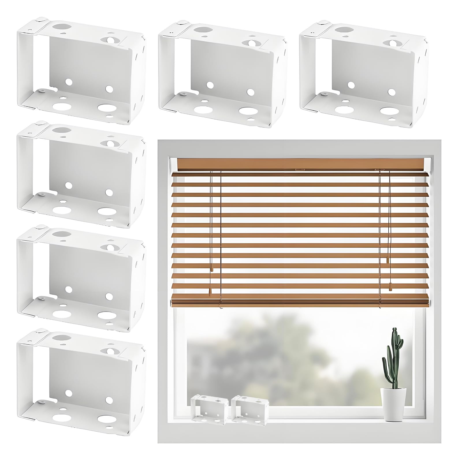 Xiciki 8 Pcs Venetian Blind Brackets - Image 4