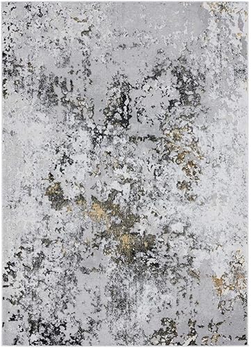 Miniatura 2 de LUXE WEAVERS Alfombra abstracta moderna antracita 8x10 para sala de estar