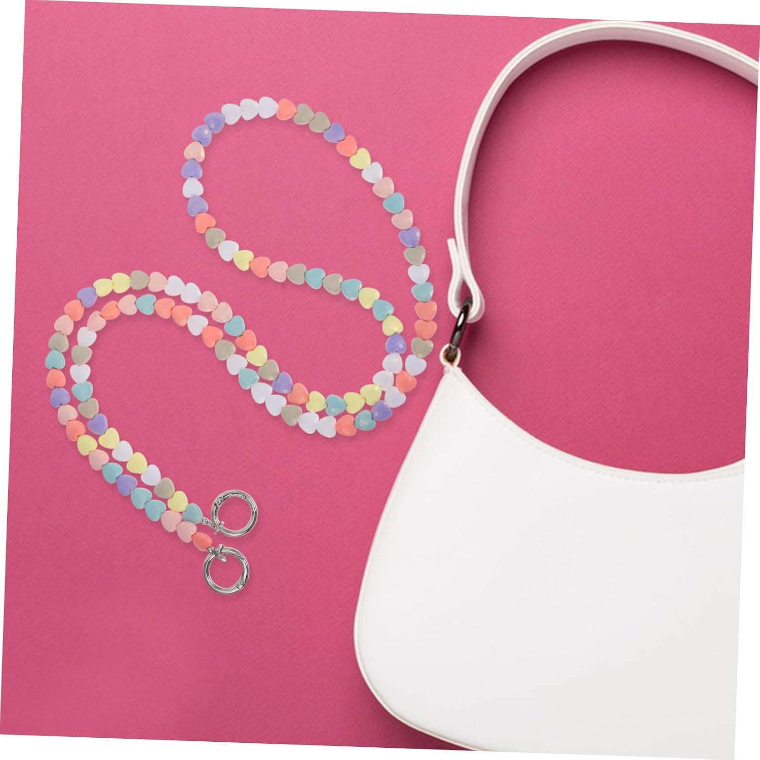 Gadpiparty Beaded Crossbody Strap for Bags Stylish Chain Purse Strap Versatile Functionality for Handbags Purses and Lanyards Unique Handmade Phone Chain Accessory image 5