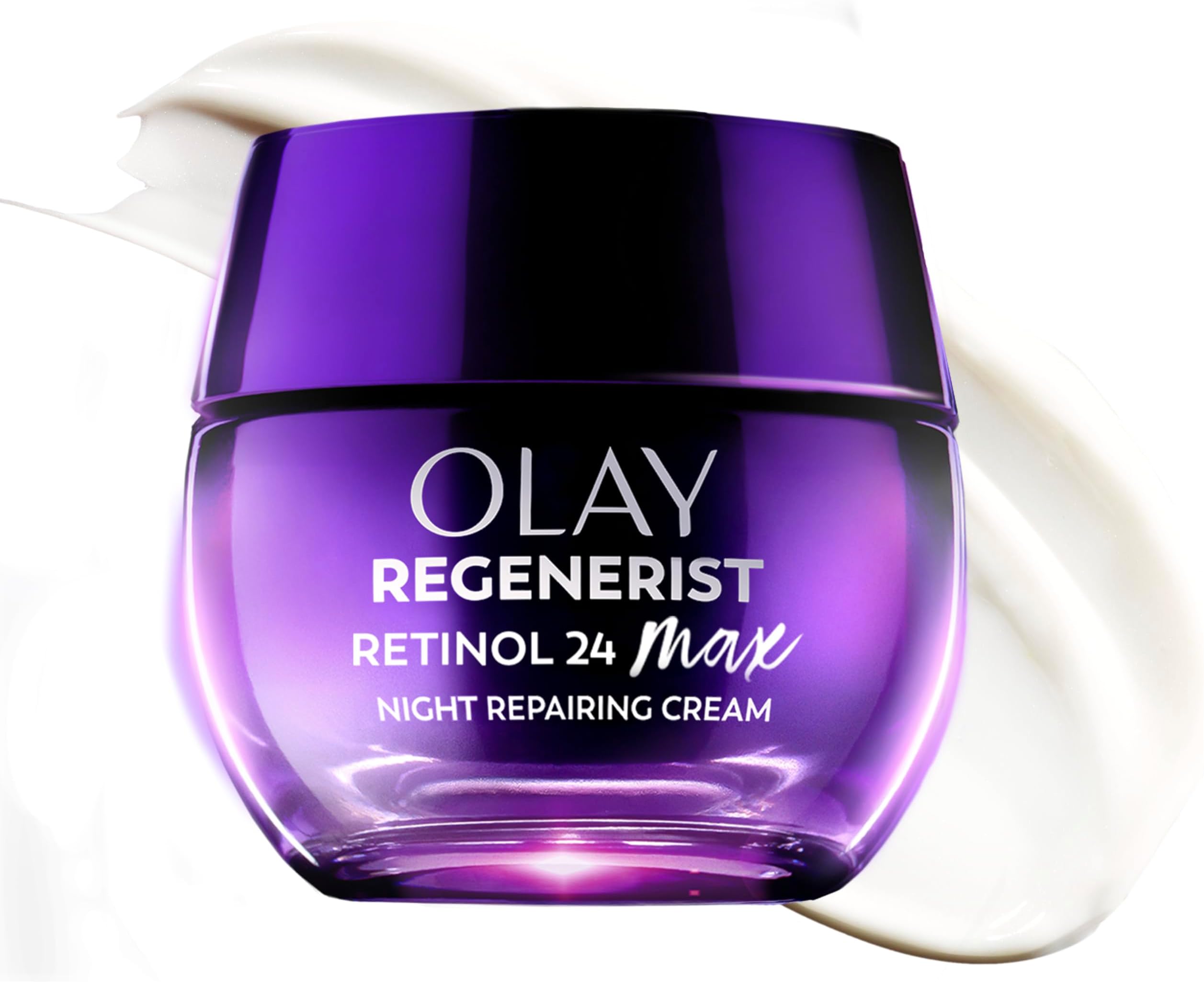 Olay Regenerist Retinol 24 Max Moisturizer, Retinol 24 Max Night Face Cream, 1.7 Oz + Whip Face Moisturizer Travel/Trial Size Gift Set