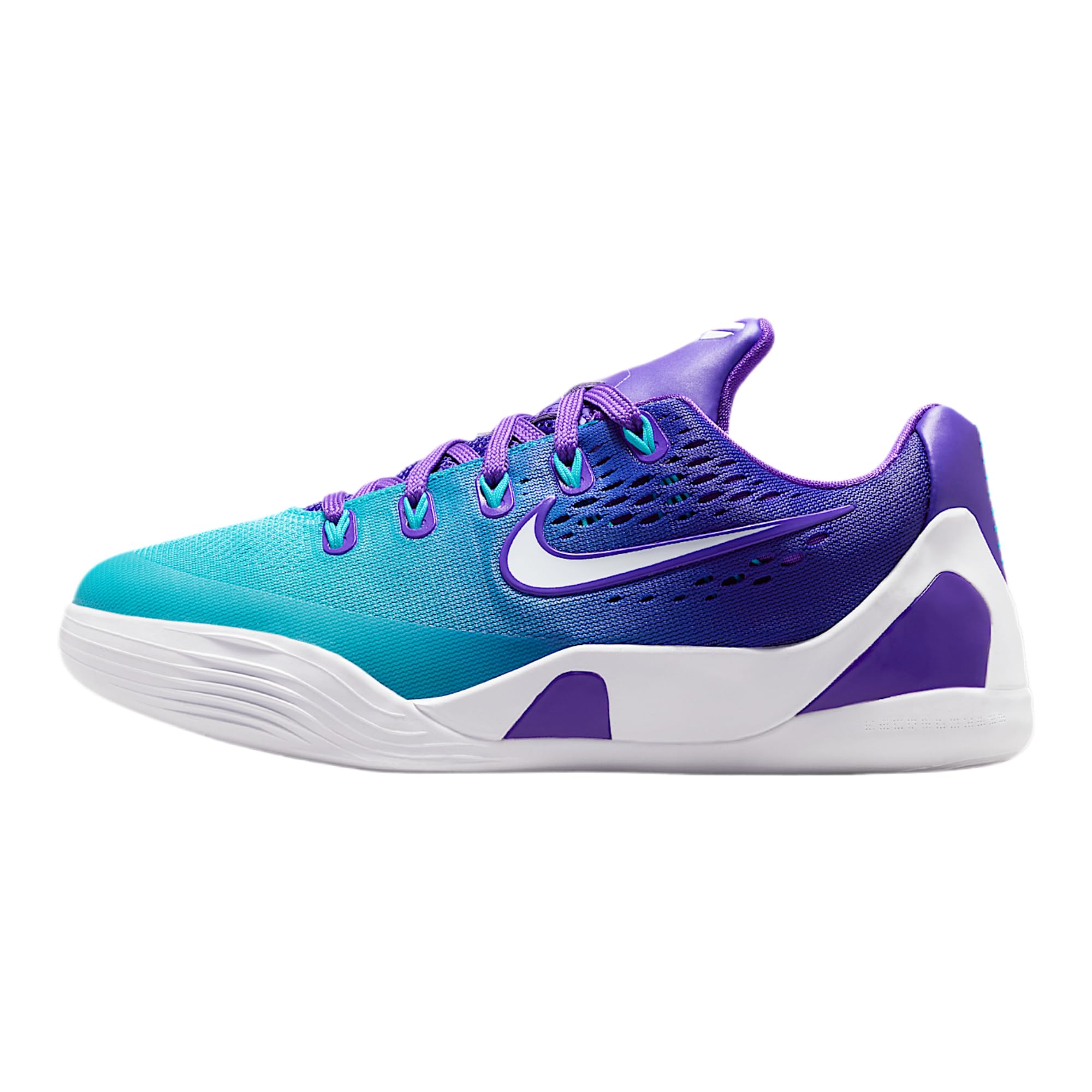 Kobe 9 Low EM Big Kids' Basketball Shoes (Fierce Purple/White/Blue Lagoon)
