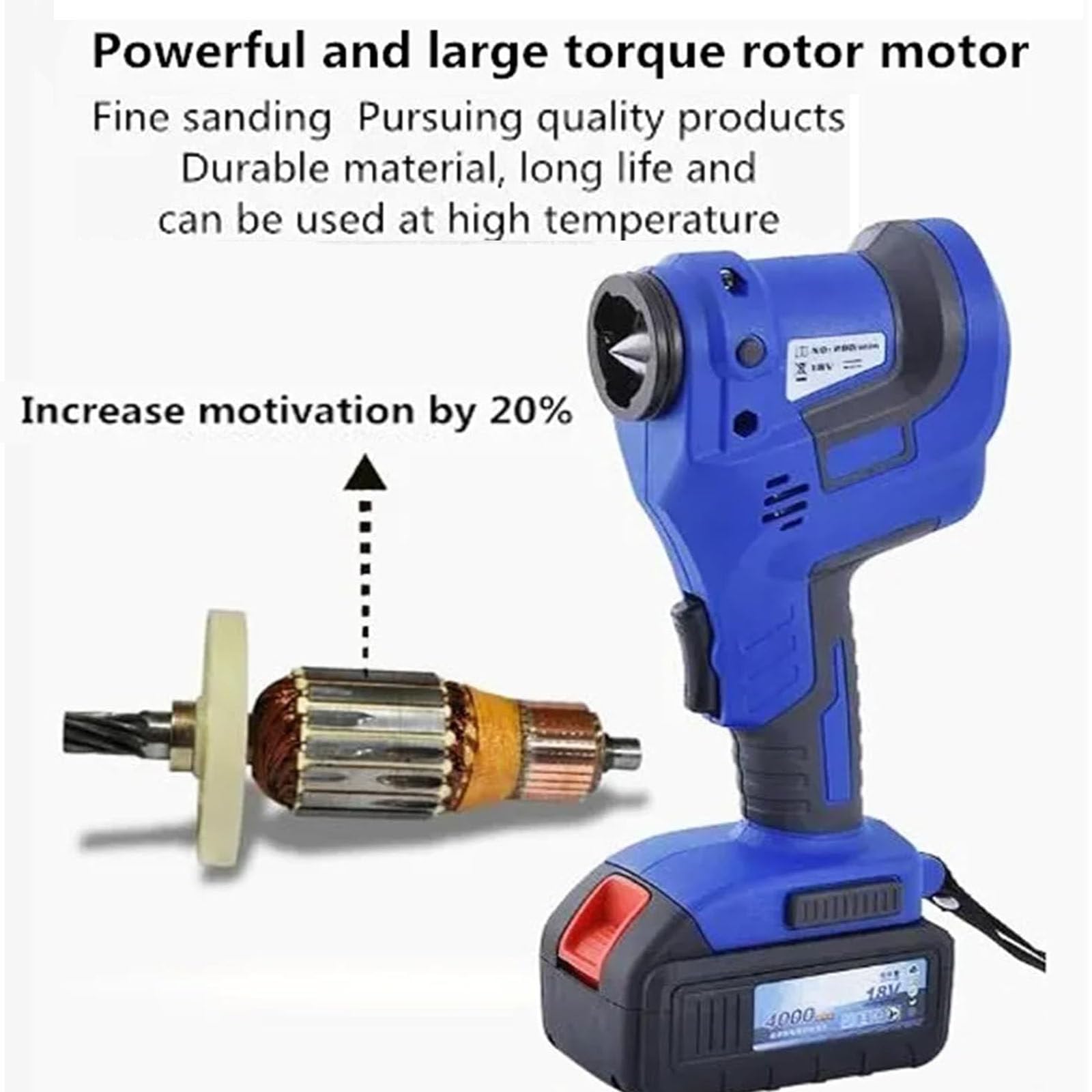 Kit d'outils d'évasement électrique sans fil pour réfrigération AC, 280 tours/min, 6 à 19 mm (1/4 à 3/4 pouce) évasée de tuyau en cuivre avec grattoir