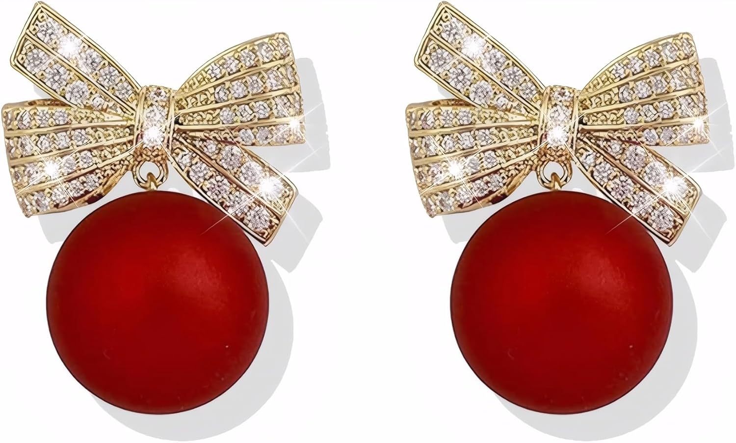 Gold Bow Earrings for Women, Long Tassel Chain Drop Earrings, Trendy Small Bow Earrings, Ribbon Waterfall Dangling Earrings, Pearl Bow Earrings, Sparkly Elegant Bowknot Preppy Jewelry Gifts for Women