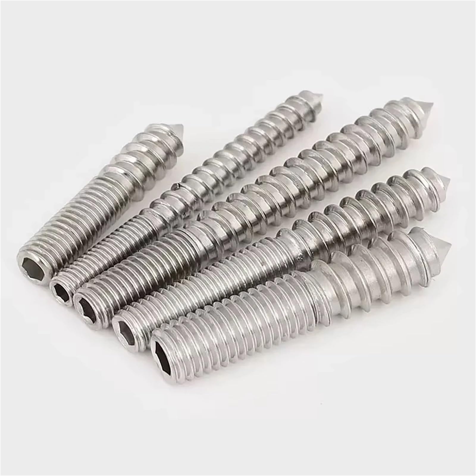 Śruby wieszakowe, Wkręty samogwintujące z podwójną łbem i szpiczastym ogonem Stal nierdzewna M4 M5 M6 30-80 mm 220 szt(20pcs M6X50)