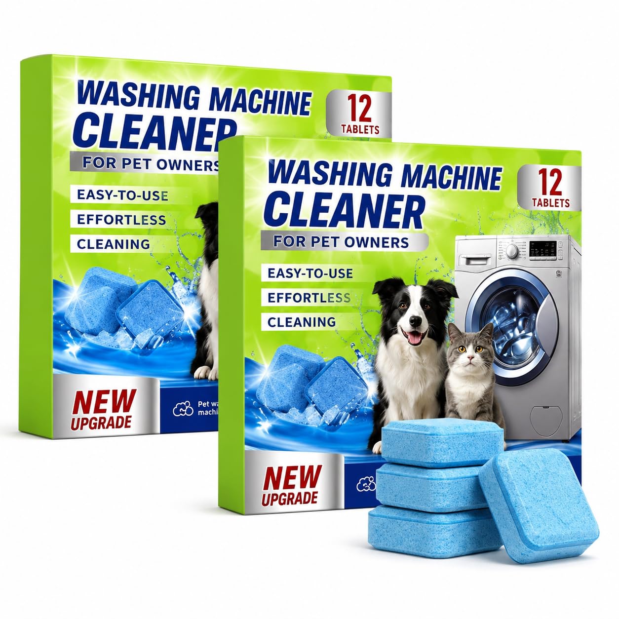 Washing Machine Cleaner Tablets, Fragrance Free Washer Care (24Pcs)
