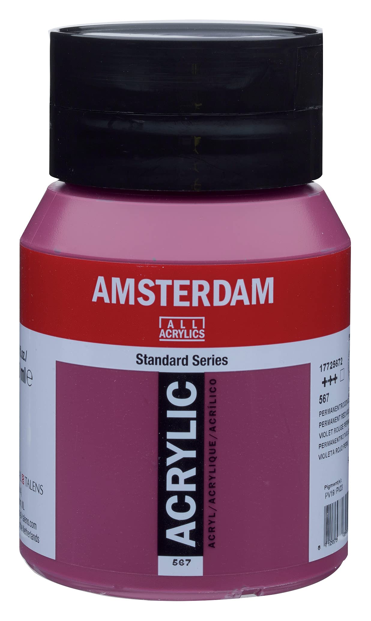 Amsterdam Barattolo Acrilico Standard Series 500 Ml Rosso Viola Permanente 567 (17725672)-image