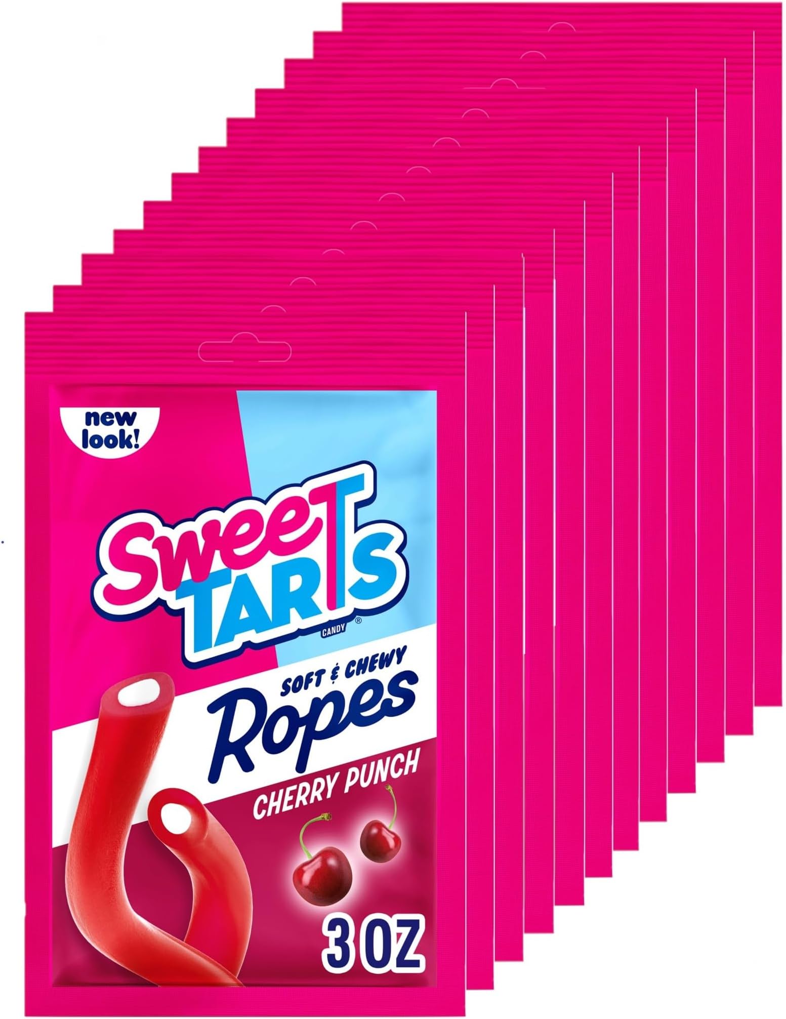 Ropes, Cherry Punch Candy, 3 ounce Package, Pack of 12