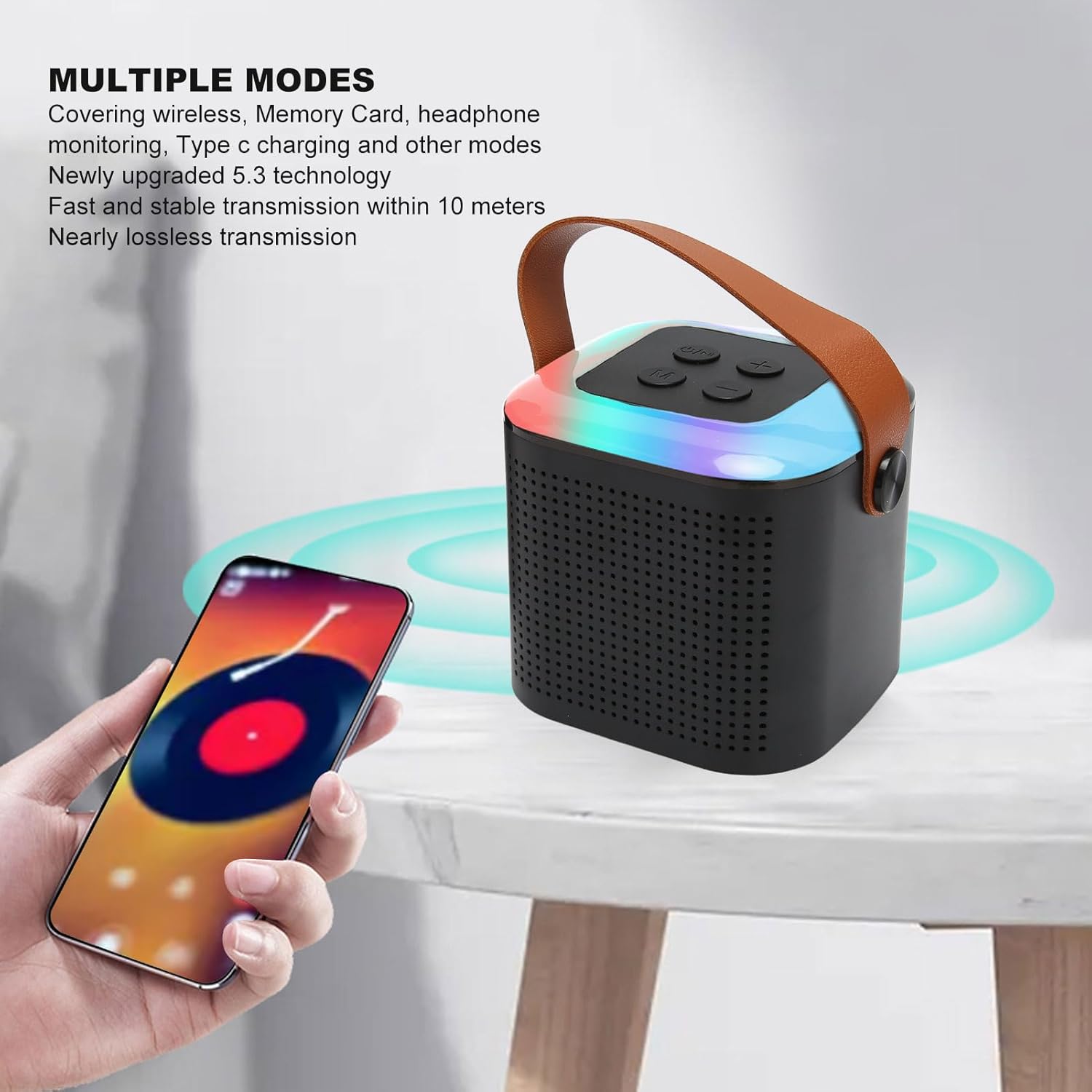 Sxhlseller Karaoke Speaker showing multiple modes and connectivity