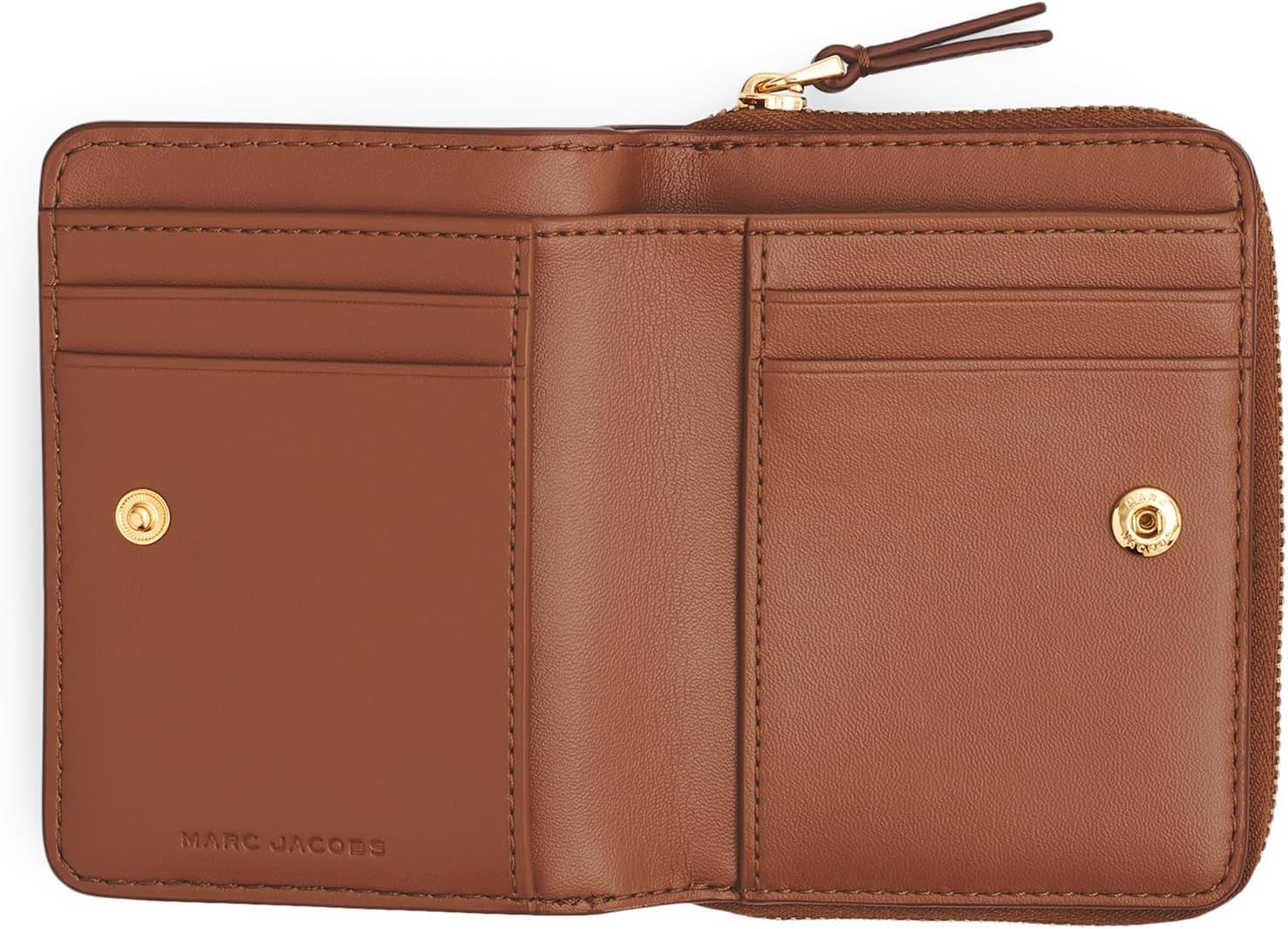 Marc Jacobs, Women's, The Leather Mini Compact Wallet, Argan Oil, One Size - Image 3