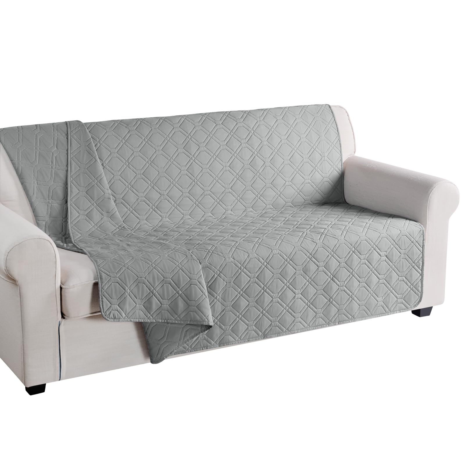 TAOCOCO Reversible Waterproof Sofa Covers,Dog Sofa Bed Cover,Waterproof Sofa Protector Couch Cover,Furniture Sofa Slipcovers(Pale Grey