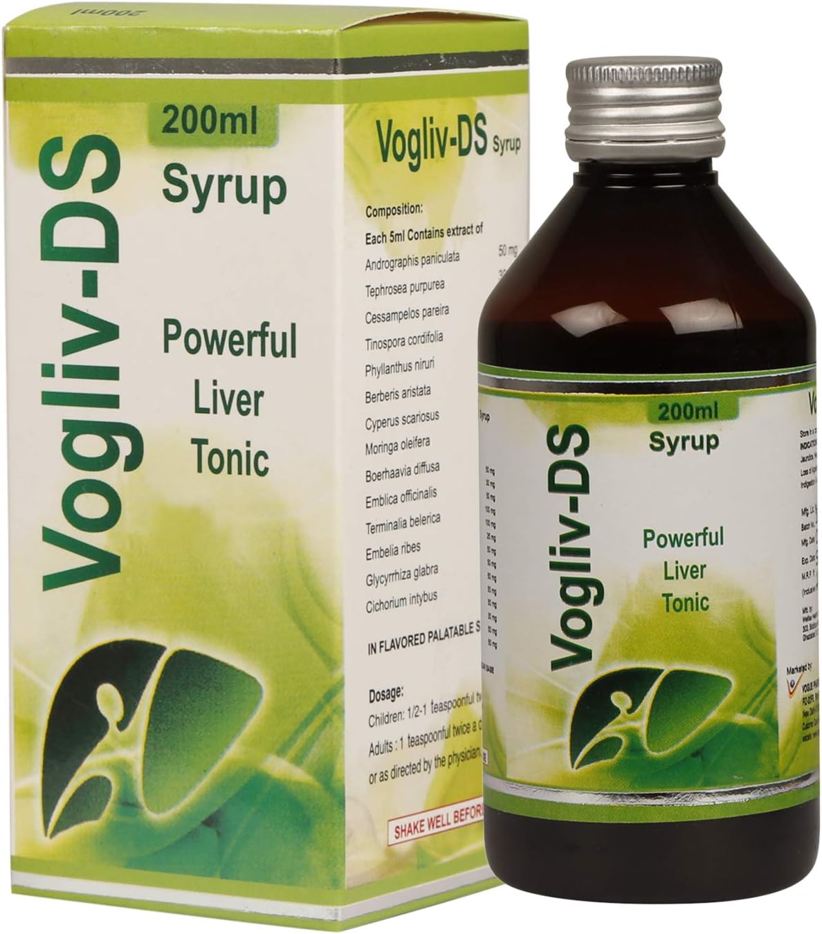 Vogue Wellness Vogliv-ds Syrup - Healthy Liver Tonic with Herbal Properties for Improved Digestion and Better Appetite| (200 Ml)