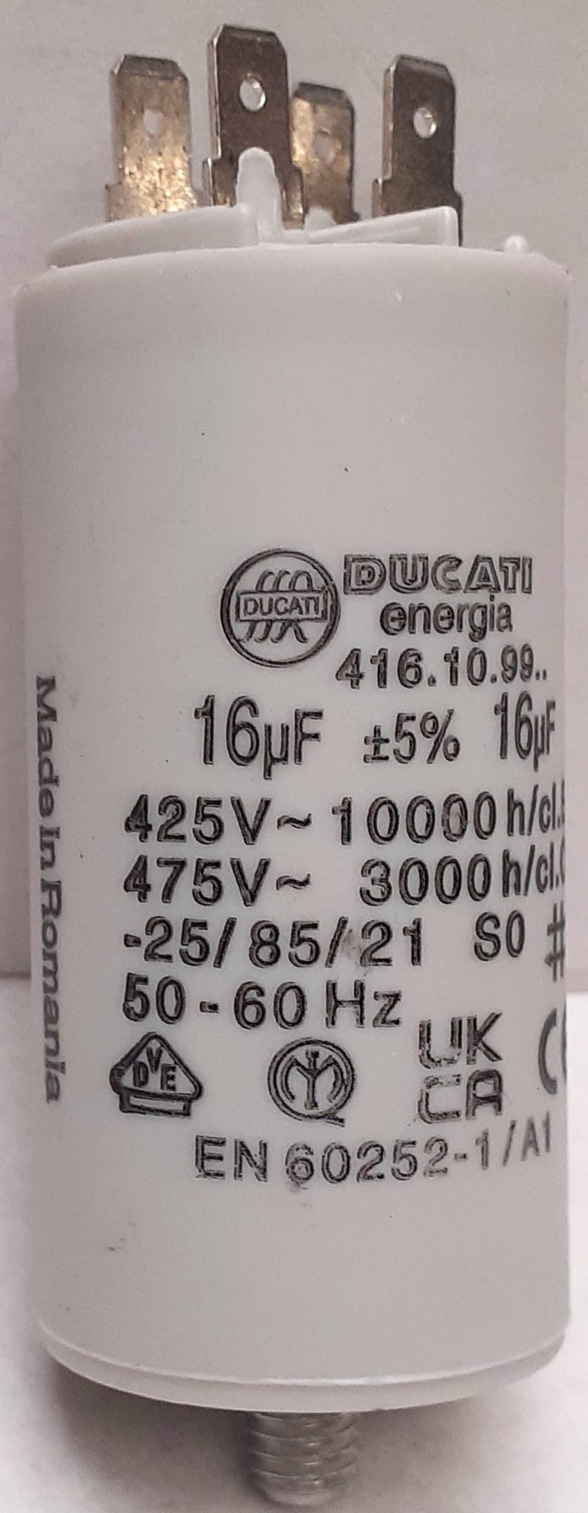 Capacitor: 16mfd: Universal 16uf 16mfd Capacitor
