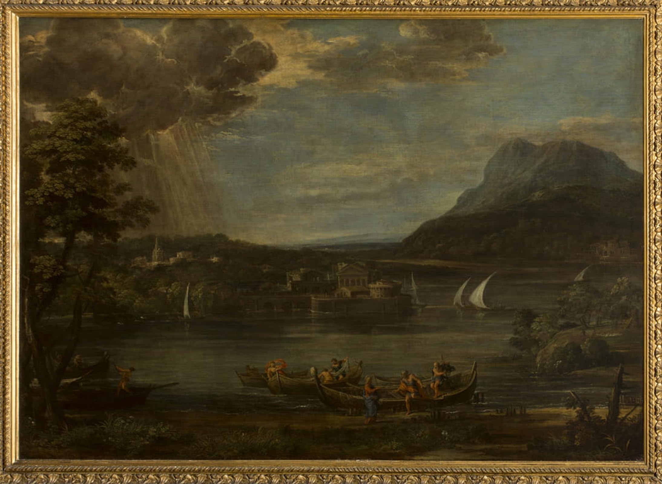 ARTXLXXBN Famous Painting Canvas Artwork Graffiti Print Landscape with the Calling of Saint Peter by Pietro Da Cortona Portrait Canvas Image for Home Decor 60x90cm