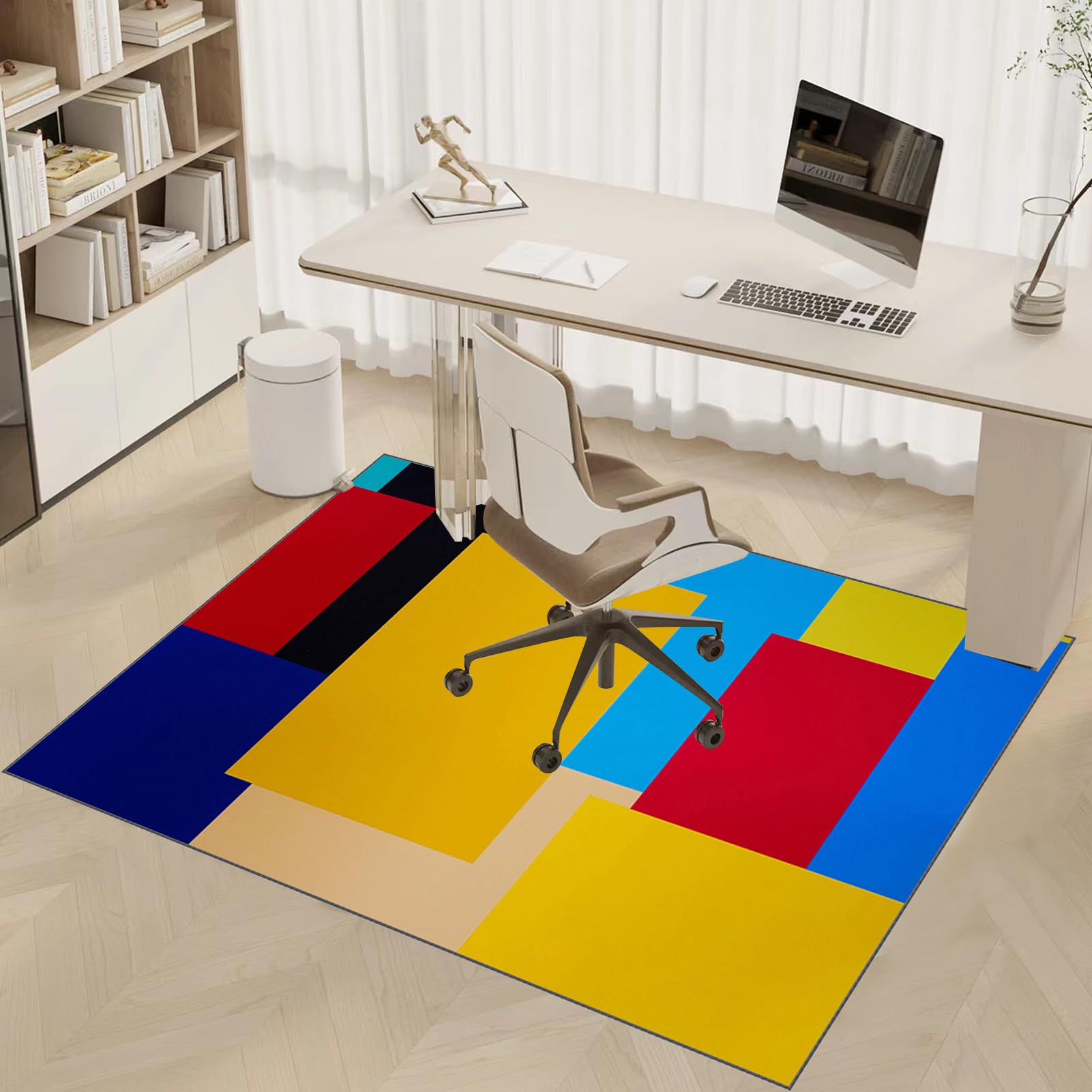Alfombra Silla Ruedas Alfombra Silla Gaming Antideslizante Protector Suelo Protector Suelo Silla Ruedas Alfombrilla para Silla de Oficina Protector de Suelo Silla Gaming con Ruedas 90 x 140 cm