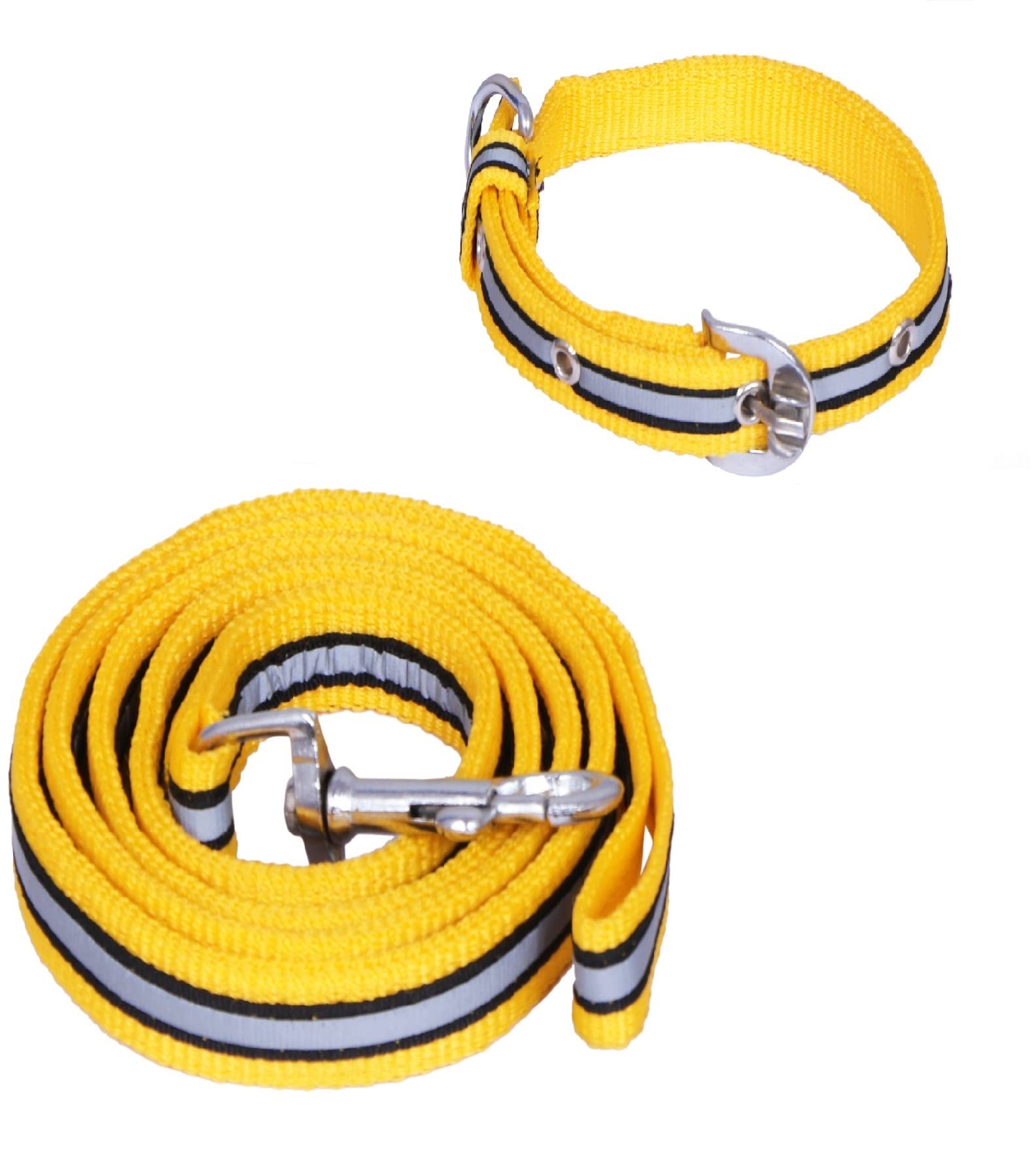 Quickato Reflective Rope Yellow Puppy Belt/Puppy Collar Belt Dog Collar & Leash Dog Collar & Leash (Medium, Yellow, Grey) (B0C619WL4N) Amazon Price History, Amazon Price Tracker