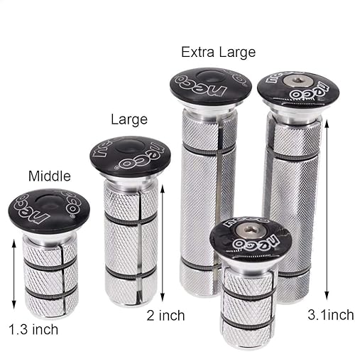 Miniatura 3 de Neco Expansor de auriculares, tapón de tuerca superior, perno de tuerca expansible, tapa de fibra de carbono, tamaño grande, tapa de aluminio (tapa