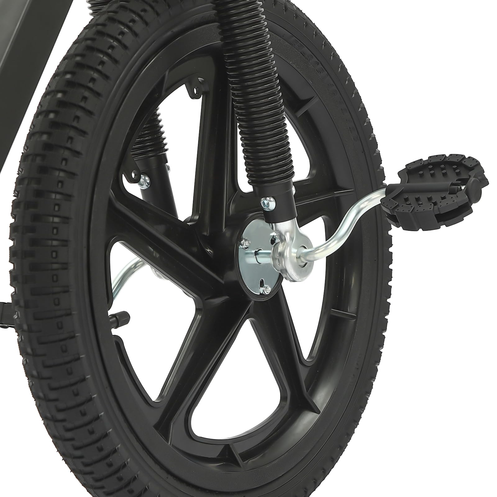 Drift Scooter, Hierro, Rueda Delantera de 16 pulgadas Diámetro de la Rueda Delantera, 100 kg Capacidad de Carga Triciclo Niños Crazy Cart Rueda Trasera con Luces (Fibra de Carbono Negro)