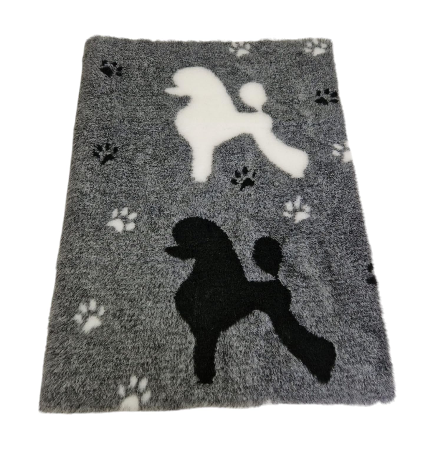 WOOF AND PUP | Non Slip Vet Bedding | Poodle Dogs Pattern | Machine Washable | UK Manufactured | Non-slip | Dog Bed | Whelping (Medium 100cm x 75cm (40" x 30"))