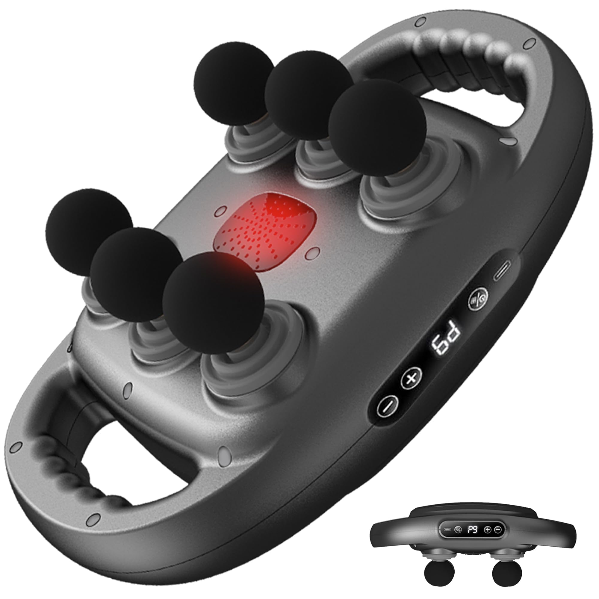 Fascial Gun Leg Massager Machine Six Head Vibrator Heat Lower Back Massager for Circulation and Relaxation