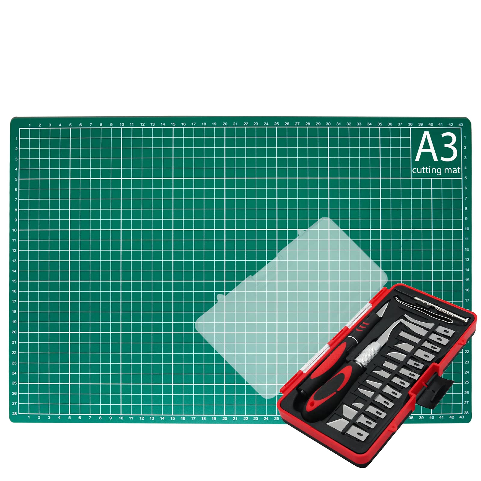 MANUFORE19pcs Craft Knife Set and A3 Cutting Mat Bundle